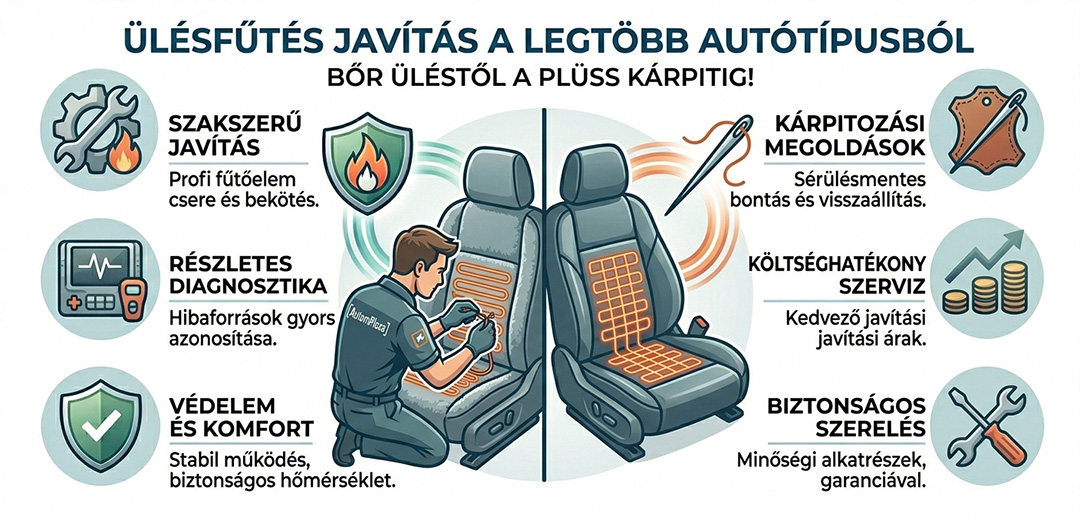 Ülésfűtés javítás