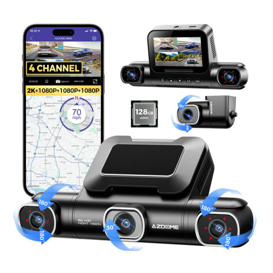 AZDOME M660 4CH menetrögzítő kamera 360°