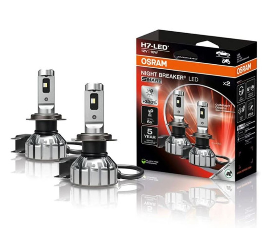 Legális Osram Night Breaker LED Smart H7 +330% autó LED fényszóró szett